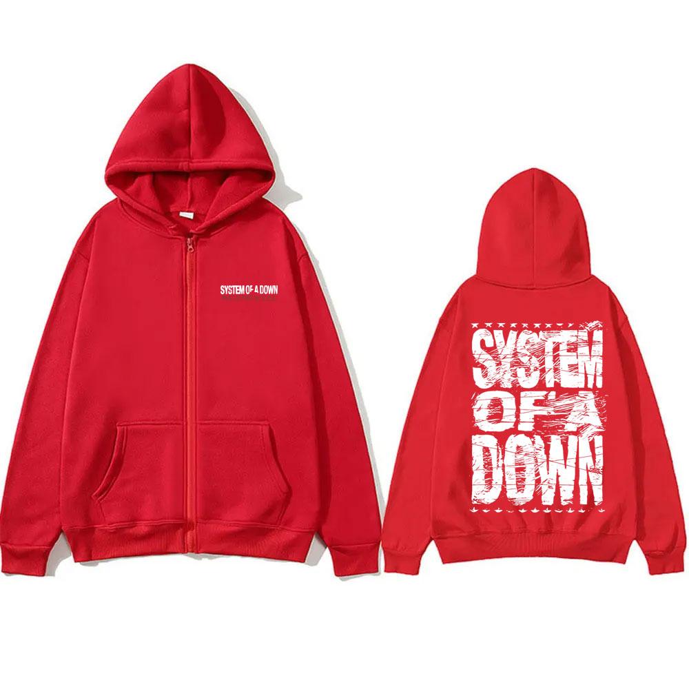 Винтажная рок-группа System of A Down Mezmerize с принтом на молнии, толстовка с капюшоном для мужчин и женщин, альтернативная металлическая музыка, куртка на молнии, толстовки с капюшоном