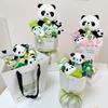 1Pc Hand Holding Flower Holiday Gift Gradient Color Creativity Panda Bouquet Cute Plush Doll Bouquet