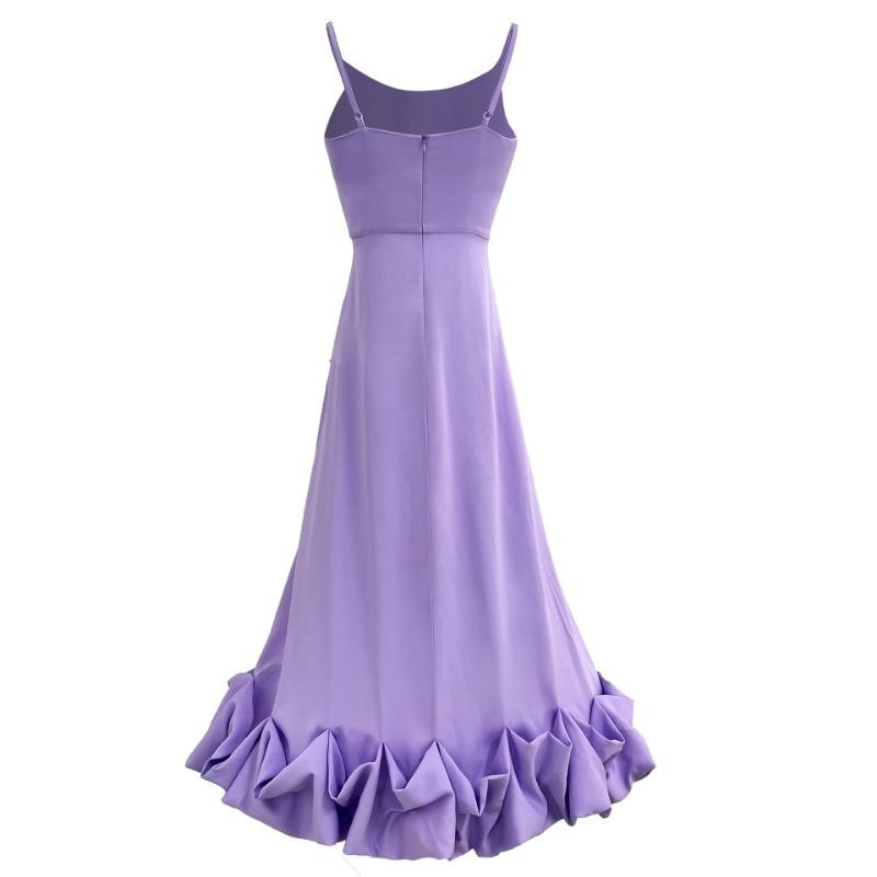 Women's Suspender A-line Flower Large Skirt Hem Evening Dress Dress