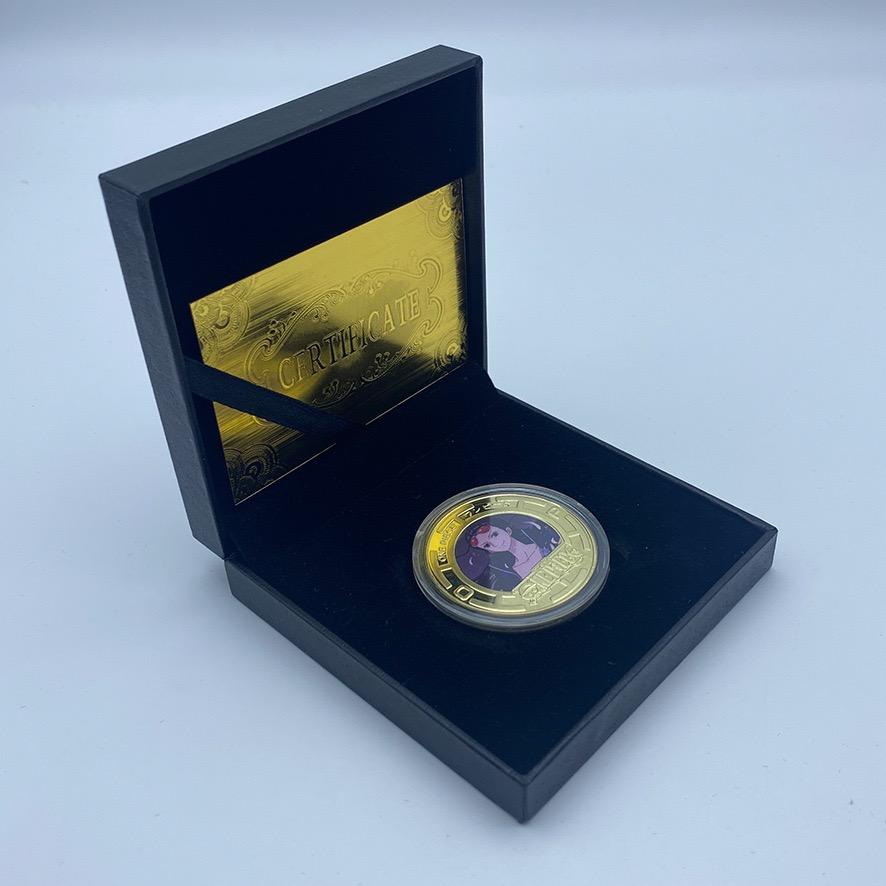 Anime Collectible Coins Luffy Zoro Gold Plated Metal Commemorative Coins Periphery Kids Birthday Gift Toy