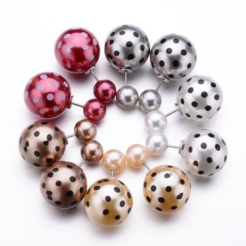 Classic Double-Sided Pearl Stud Earrings