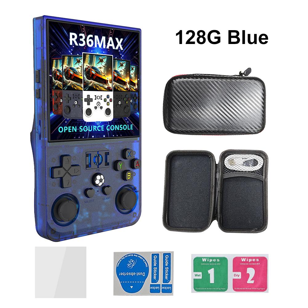 R36MAX Retro Handheld Game Console 4000mAh Battery Video Gaming Console 4inch HD IPS Screen Video Player