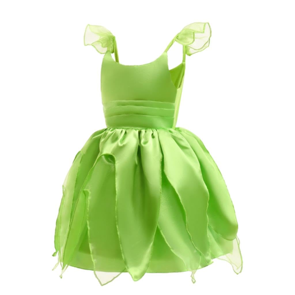 Dressy Daisy Платье принцессы Зеленой Феи с крыльями бабочки для вечеринки для малышей, нарядные размеры для девочек, Хэллоуин, День рождения, Платье, 5-6