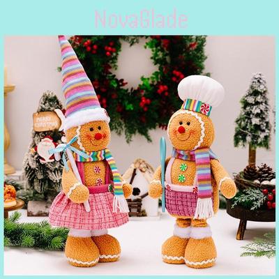 Красочная растягивающаяся кукла пряничный человечек праздничный рождественский декор для витрины