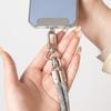 7mm Thick Polyester Mobile Phone Crossbody Lanyard with Stainless Steel Back Sticker