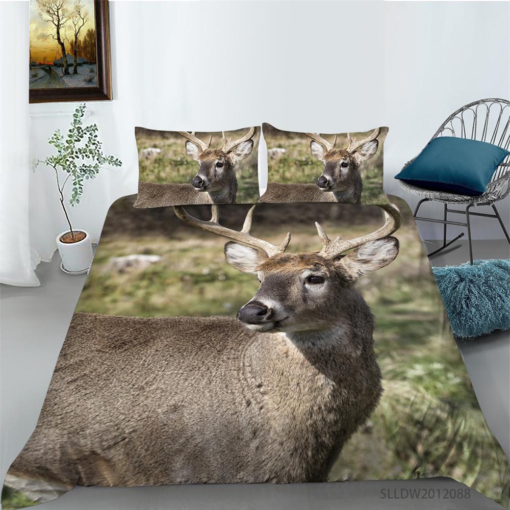 Лидер продаж, комплект пододеяльников с оленем, крутое домашнее постельное белье, домашние животные, картина, постельное белье, костюм для мужчин и мальчиков, роскошные покрывала, модные комплекты постельного белья