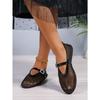 Large Size Mesh Casual Sandals Women Summer Mesh Breathable One Buckle Flat Sandals
