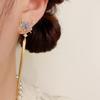 Dangle Butterfly Tassel Drop Earrings Shiny Zircon Stud Earrings Long Pendant Earrings  Daily Wear