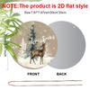 2D Flat Rustic Aluminium Christmas Sign with Elk Pattern - Navidad Figurine Ornaments - Ideal for Front Door, Wall, Porch, Fence Decor - Ideal