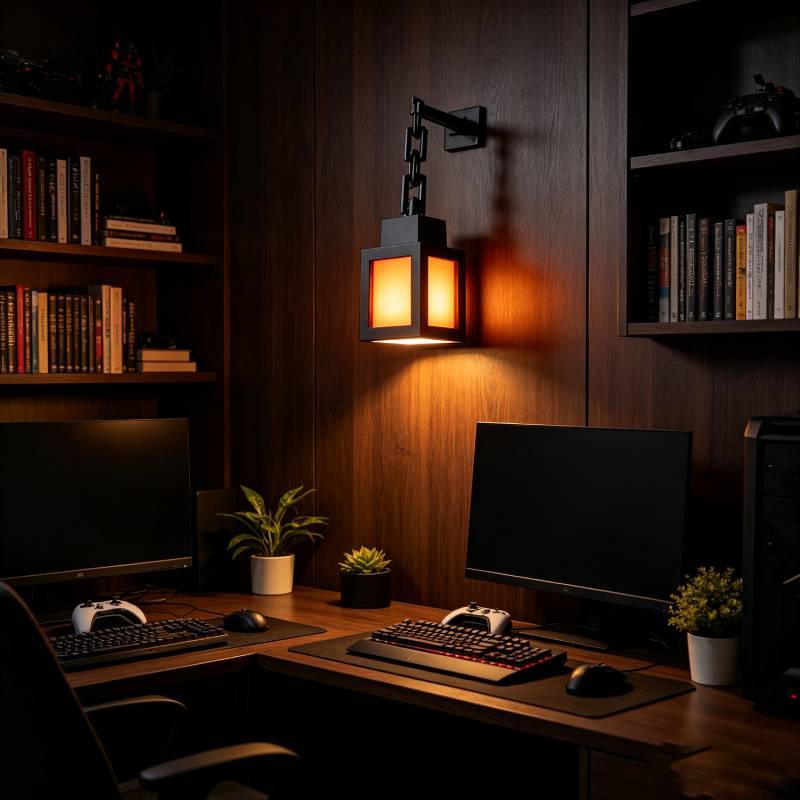 Пиксельная настенная лампа Minecraft RGB LED с пультом дистанционного управления, креативный декор для фанатов игр