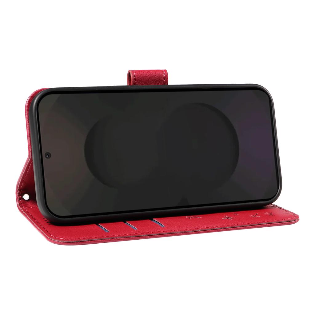 For Samsung Galaxy S25 FE Leather Wallet Case with Strap Dandelion Imprint Phone Stand Cover