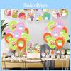 Adorable Squishmallows Birthday Decorations With Cake Topper Balloons And Banner