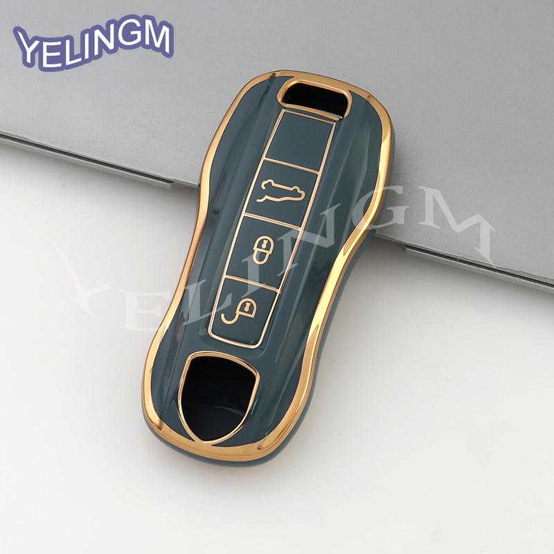 Силиконовый чехол-брелок для ключа автомобиля Porsche Cayenne 958 911 Lepin 996 Macan Boxster Panamera 997 944 924 Panamera 718 971 9YA