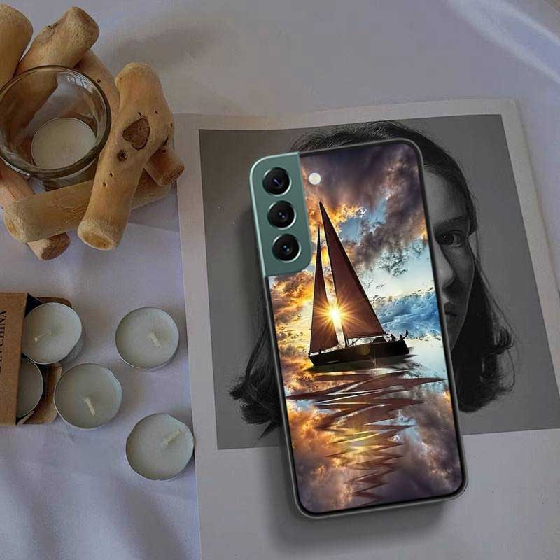 Чехол для телефона парусник для Samsung A16 A26 A36 A56 Galaxy A02S A12 A52S A13 A23 A33 A53 A54 A34 A24 A14 A22 A32 A42 A72 Чехол C