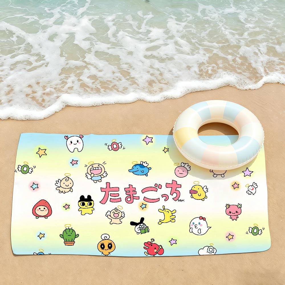 Игровой милый T-Tamagotchi Полотенце Сушка Банное Полотенце Применимо Для Легкого Плавания Кемпинга Йоги Пляжа На Улице