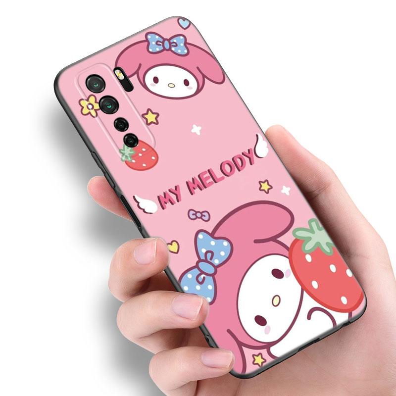 Милый черный силиконовый чехол My Melody для телефона Huawei Nova 8 9 10 SE 11 Ultra 12 Pro 7i 8i 11i 11E Y70 Plus Y60 Y61 Y71 Y90 Y91