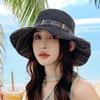 Женская шляпа от солнца с цветочным принтом, широкополая шляпа для альпинизма, ретро-шляпа-ведро с широкими полями, пляжная шляпа