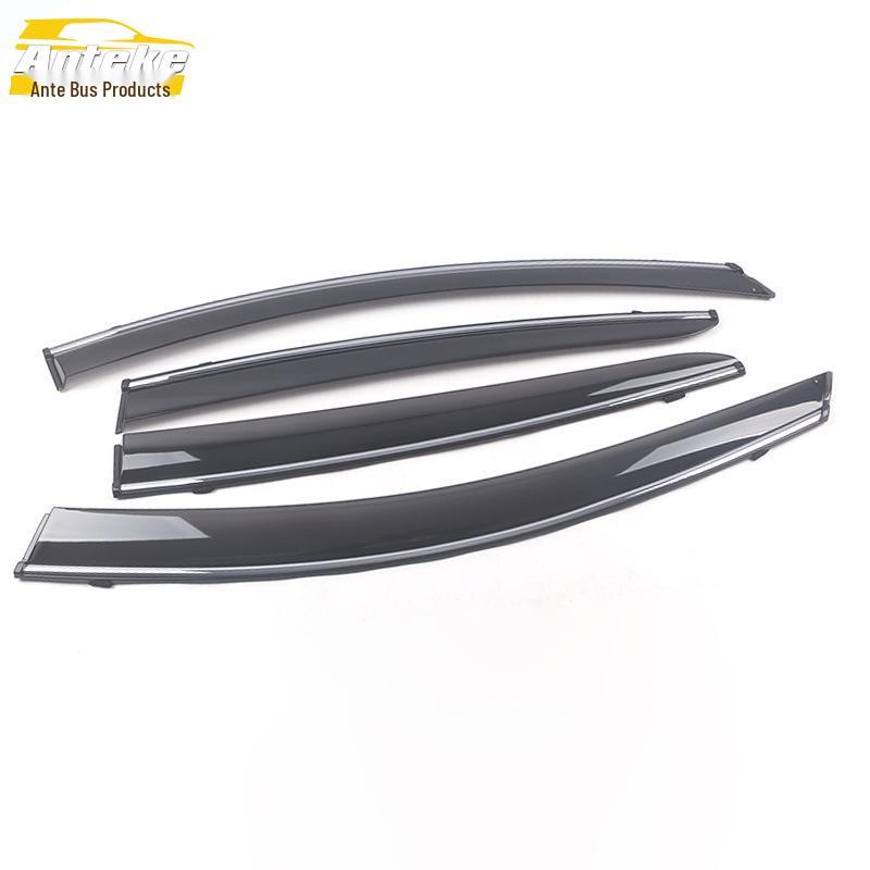 19 Ford Focus Rain Guards with Bright Trim & Sun Visor Stickers - Exterior Accessories