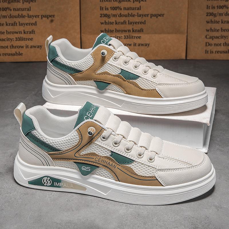 Summer Men's Low-Top Mesh Sports Casual Shoes Breathable Versatile Trendy Street Board Shoes for Students Adults Youth