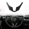 Carbon Fiber Car Interior Steering Wheel Trim Cover Stickers For Mazda 3 Axela 2014 2015 2016 Car Accessories Interiors