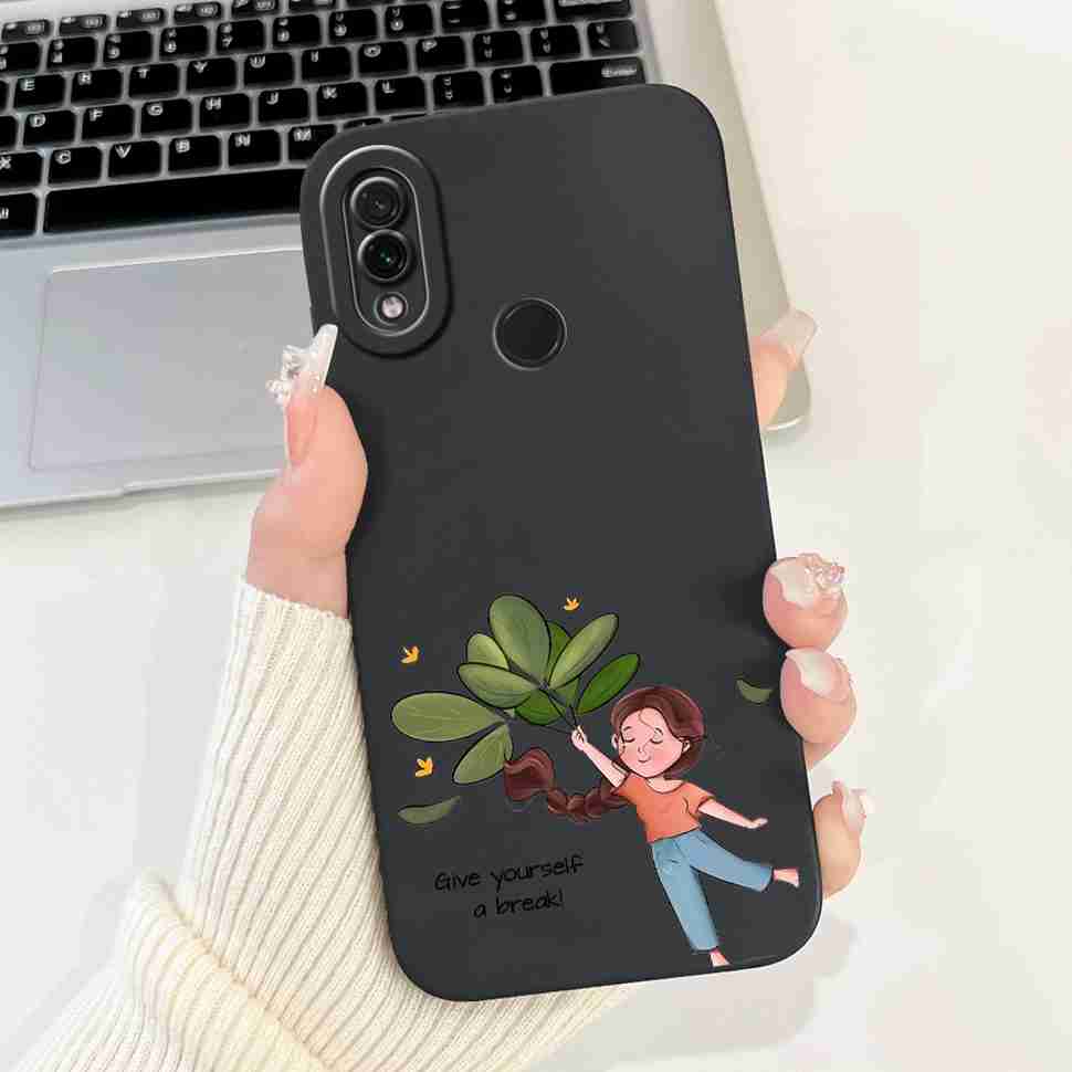 For Xiaomi Redmi Note 7 6.3" Casing Cute Cartoon Shockproof Back Cover For Redmi Note 7 note7 Flower Soft Silicone Phone Cases