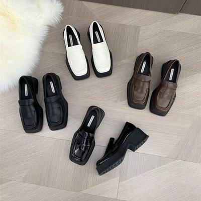 Модные туфли на плоской подошве в британском стиле, женские туфли на платформе, осенняя женская обувь, оксфорды с неглубоким носком, повседневные кроссовки, элегантные сабо, новые осенние туфли