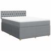 Maison Exclusive - Sommier à lattes de lit avec matelas Gris clair 140x190cm Tissu