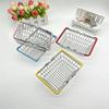 1pc Metal Wire Mini Shopping Basket 2 Sizes Available with Handle Desktop Storage Basket Mesh Desk Organizer Stationery Holder