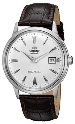 Nd Generation Bambino Brown Leather Band Steel Case Automatic Analog Watch FAC00005W Mens 40.5mm