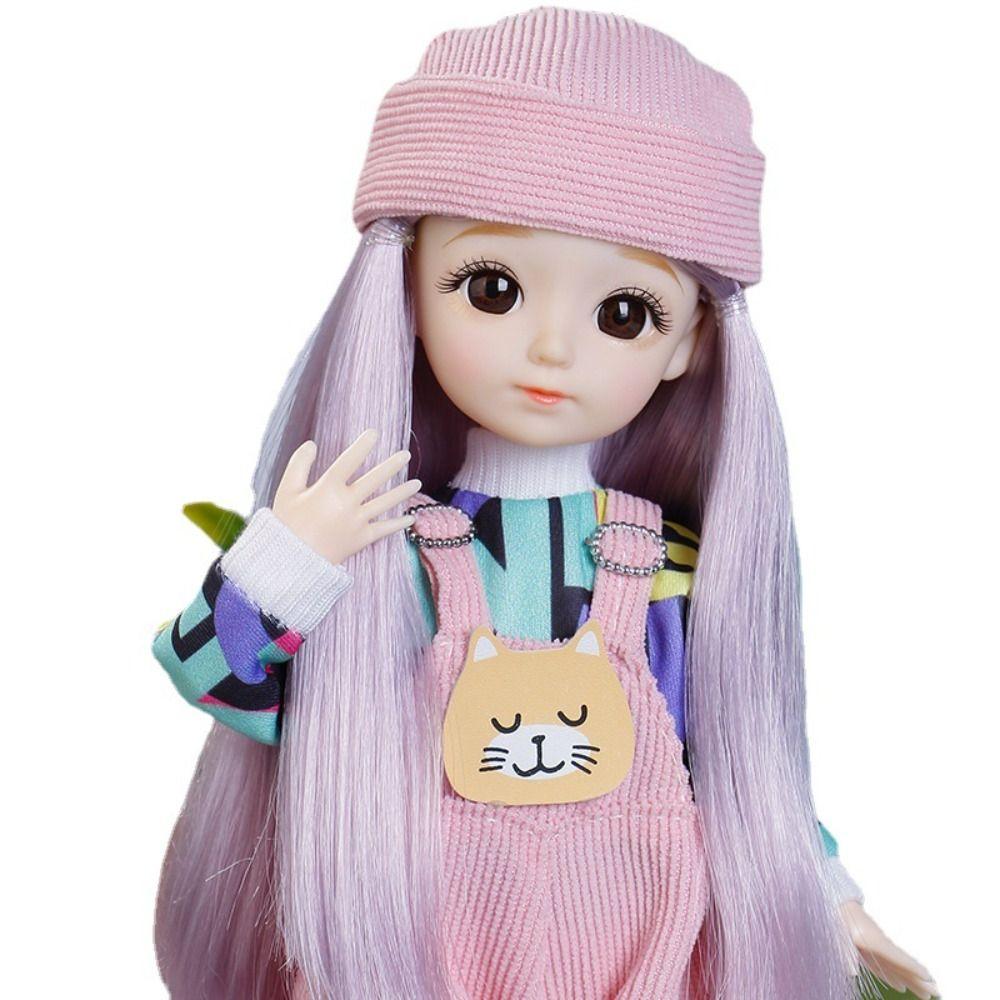 3D Eyes BJD Doll Dress Up Removable Joints Doll DIY Toy   Girls Gifts