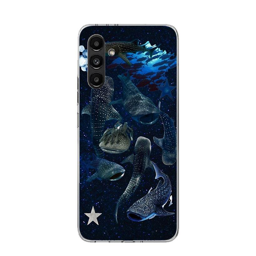 Чехол для телефона с китовой акулой для Samsung Galaxy A17 A16 A14 A15 A13 A57 A56 A54 A55 A53 A37 A36 A34 A35 A33 A26 A24 A25 A23 Gala
