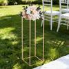 VEVOR Wedding Flower Stand, 10PCS 31.5-inch Column Flower Stand, Floral Stands with Metal Laminate, Rectangular Floral Display Rack for Wedding