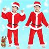 Long Sleeve Christmas Elk Dresses Shawl Christmas Performance Clothing Santa Claus Dresses