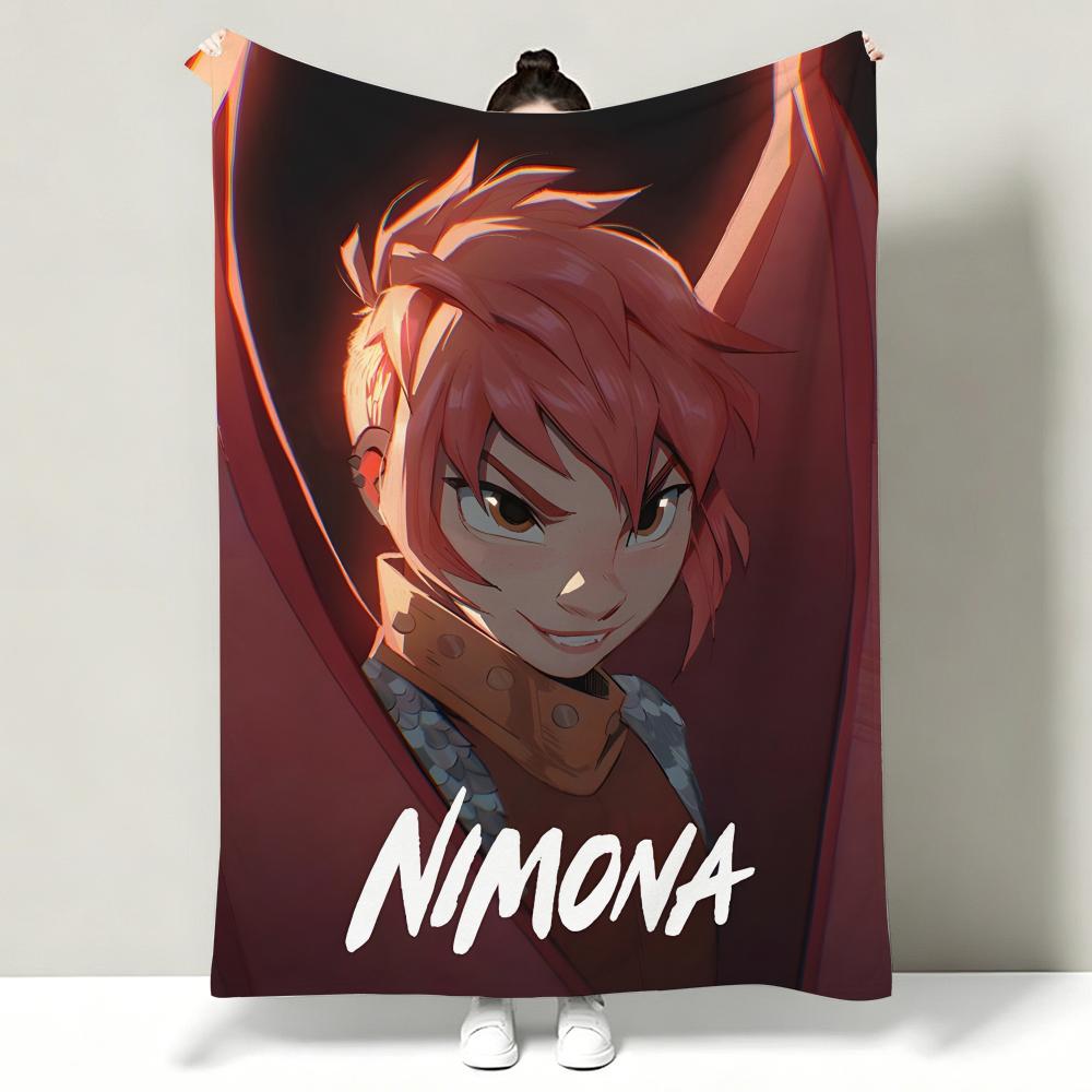 Movie NNimona Throw Soft Warm Flannel Throw Blanket Multiuse for Sofa Bed Office Nap