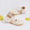 2025 Girls' Princess Flower Heel Sandals: Fashionable Outdoor Shoes for Little Ladies
