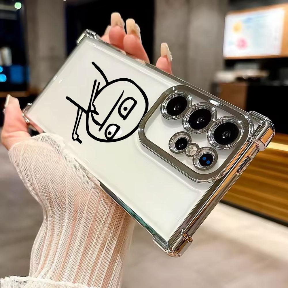 Stickman Middle Finger Cute Man Funda For Samsung S26Ultra Phone Case For Galaxy S25 FE S26 S24 S23 S22 S21 Ultra S20 Plus Cover