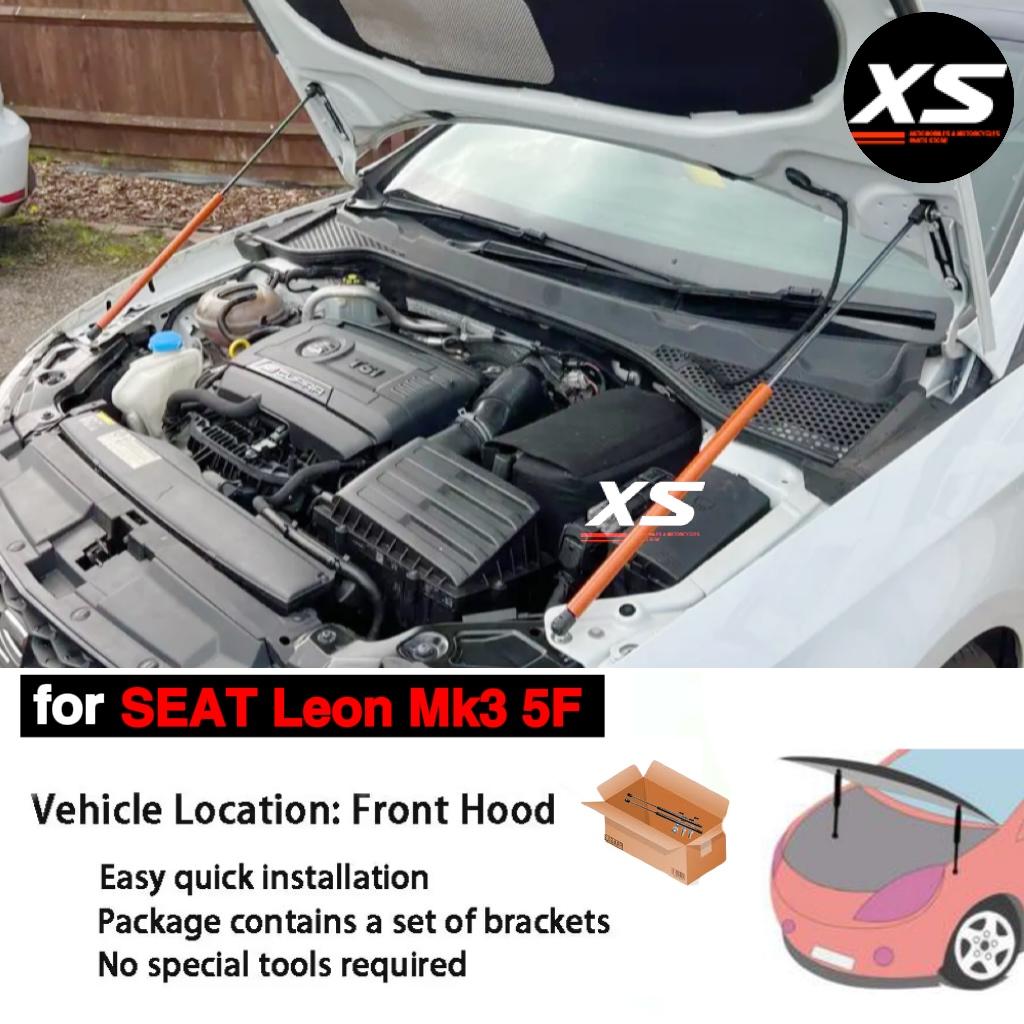 Bonnet Lift Support For SEAT Leon MK3 5F 2012-2020 Front Hood Modify Gas Struts Carbon Fiber Shocks Damper Cylinder Verins Rods