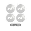 4Pcs 56mm Car Wheel Hub Center Cap Aluminum Metal Logo Sticker For Hyundai N Line i20 i30 Sonata Tucson Azera Elantra Veloster B32