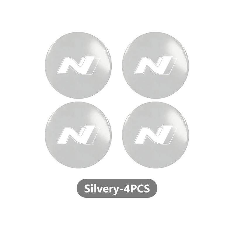4Pcs 56mm Car Wheel Hub Center Cap Aluminum Metal Logo Sticker For Hyundai N Line i20 i30 Sonata Tucson Azera Elantra Veloster B32