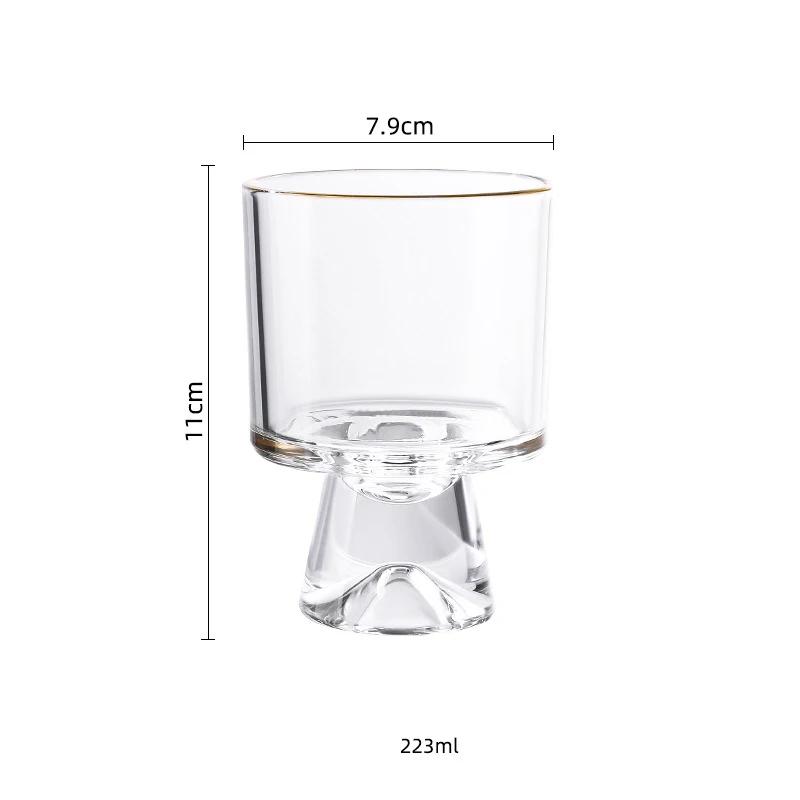 Креативные стеклянные стаканчики с высокими ножками, изысканные стеклянные стаканчики для мороженого, йогурта, домашнего завтрака, овсянки, молока