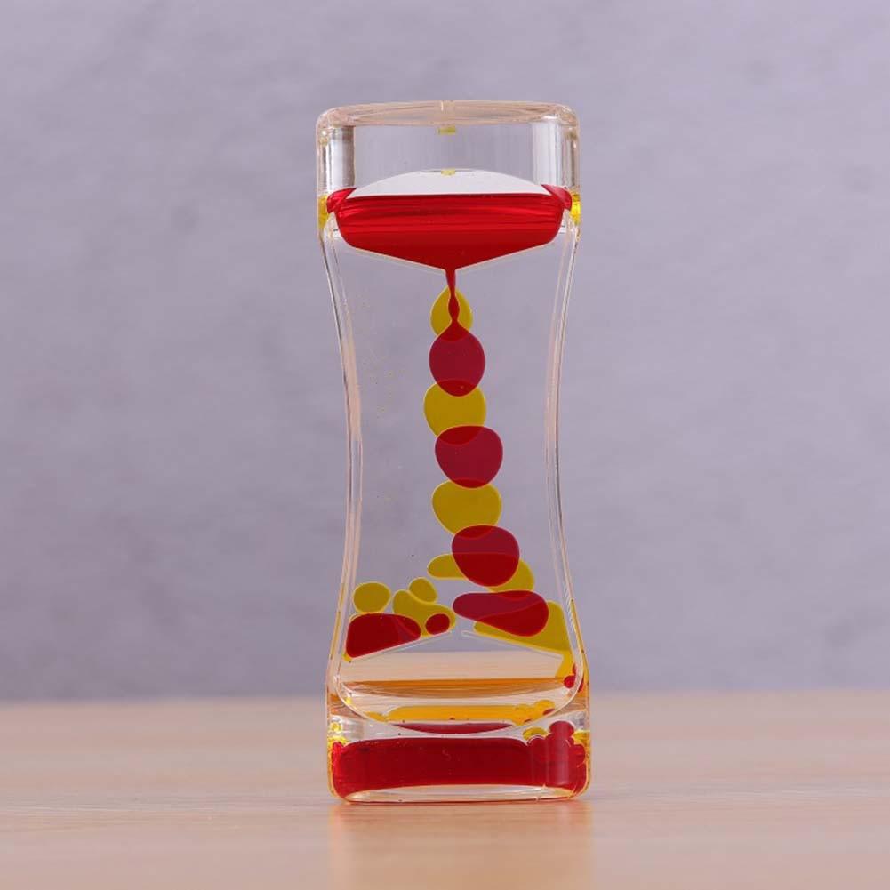 Double Color Sand Hourglasses Colorful Liquid Timer Anxiety Relief Liquid Motion Timer Bubble Timer Oil Hourglass Home Decor