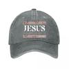 Pink Butterflies Floral Retro Stripes Faith Script Washed Baseball Cap Outdoor For Womens Unisex FeUnisex