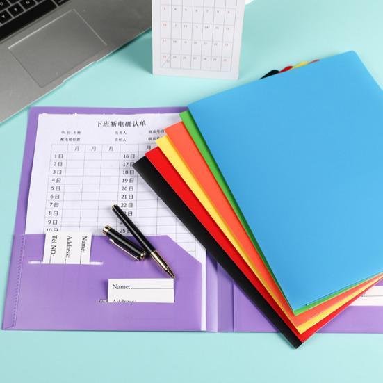 6 шт. папка-файл с карманами, водонепроницаемый, устойчивый к разрывам пластиковый органайзер для документов разного цвета