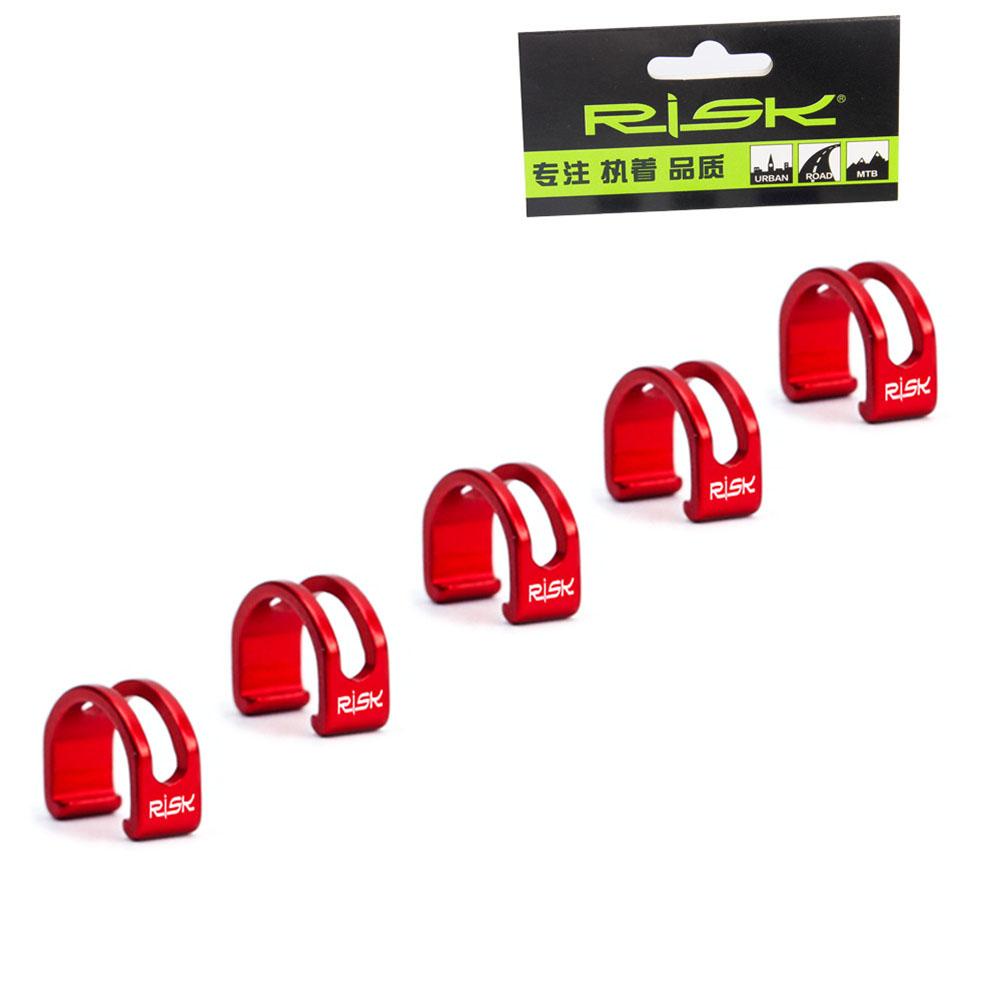 5pcs Bicycle Line Tube C Type Buckle Aluminum Alloy Hollow U-type Fixed Buckle Mountain Bike Accessories
