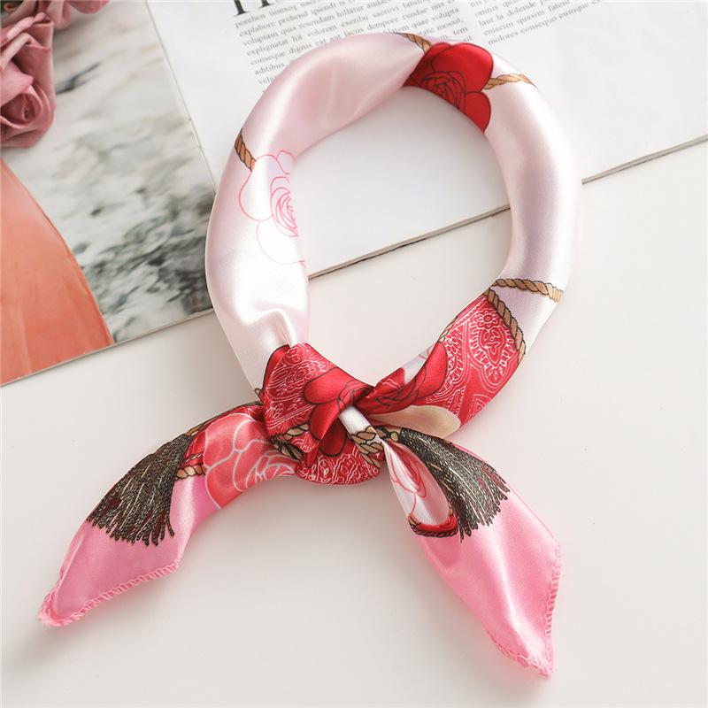 50 * 50cm Spring And Autumn Silk Scarves Versatile Decoration Professional Small Square Scarves Neck Protection Binding Bag
