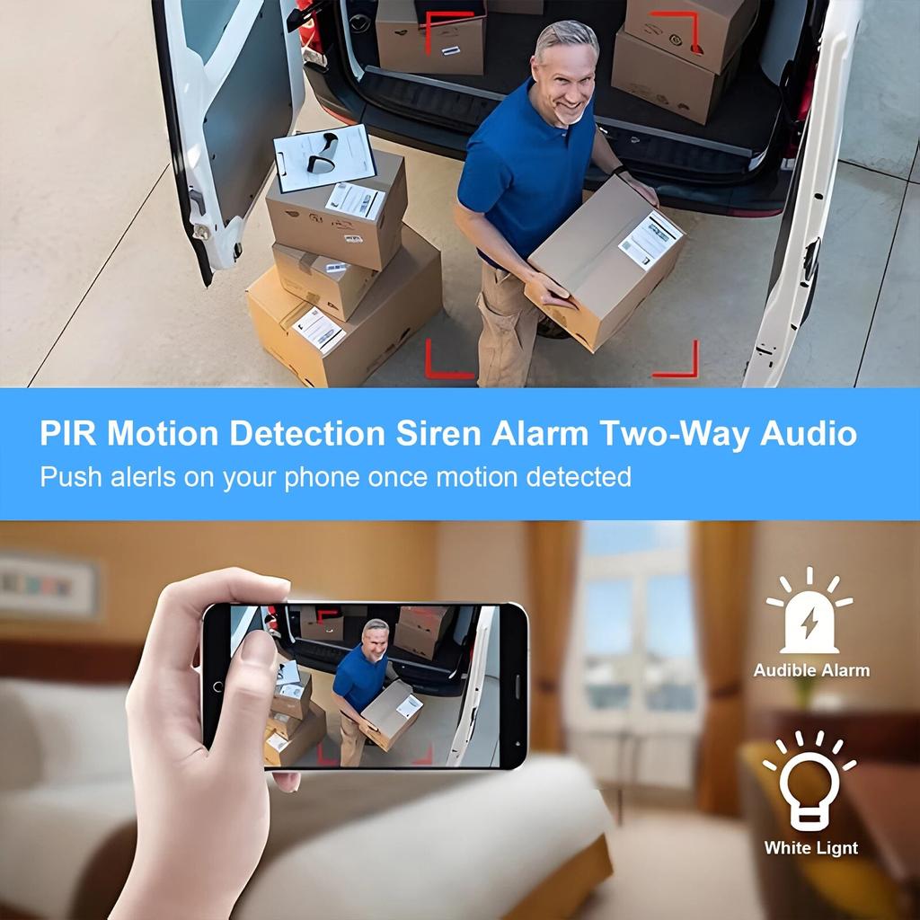 Wi-Fi камера видеонаблюдения 3MP охранная система наружная IP-камера умный дом ночное видение видеорегистратор питание от батареи