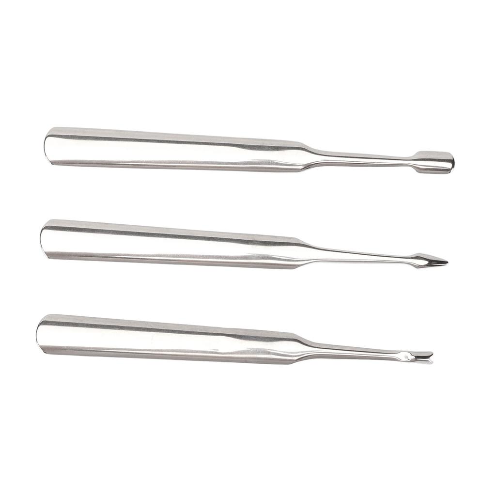 3 шт. Триммер для кутикулы ногтей из нержавеющей стали, профессиональный пушер для удаления кутикулы для маникюра