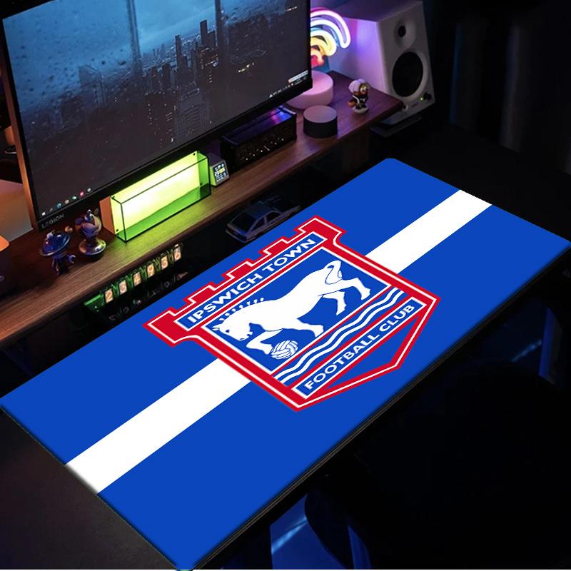 Ipswich Town Football Club Crest mouse pad, rubber base, esports desk mat, mouse pad for gamers and office use, gaming desk , easy to clean mat