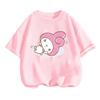Kawaii My Melody Sanrio Short Sleeve T-shirt 3-14Y Kids Summer Casual Tops Boys Clothes Girls