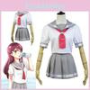 Love Live Sunshine Aqours Така́ми Чи́ка Униформа Матроска Костюм для косплея Юбка Для поклонников аниме